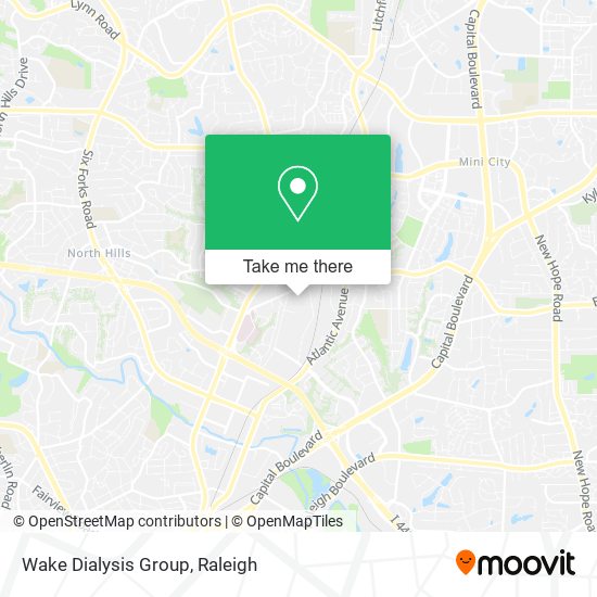Mapa de Wake Dialysis Group