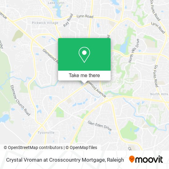 Crystal Vroman at Crosscountry Mortgage map