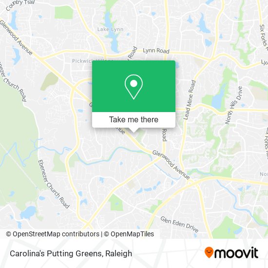 Carolina's Putting Greens map