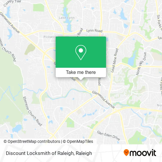 Discount Locksmith of Raleigh map