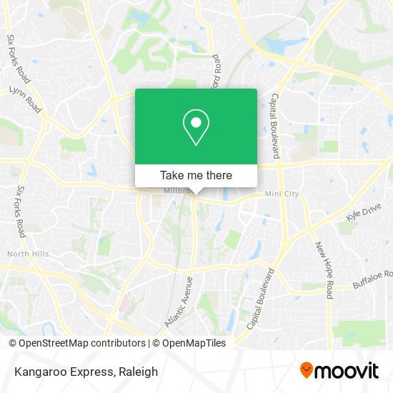 Kangaroo Express map