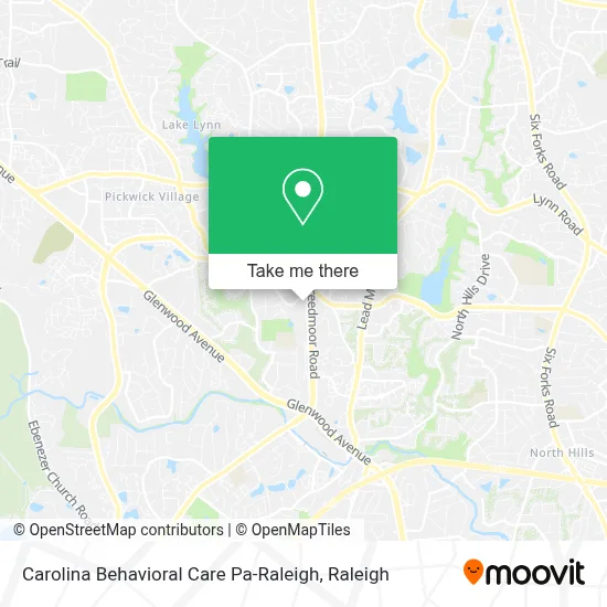 Carolina Behavioral Care Pa-Raleigh map