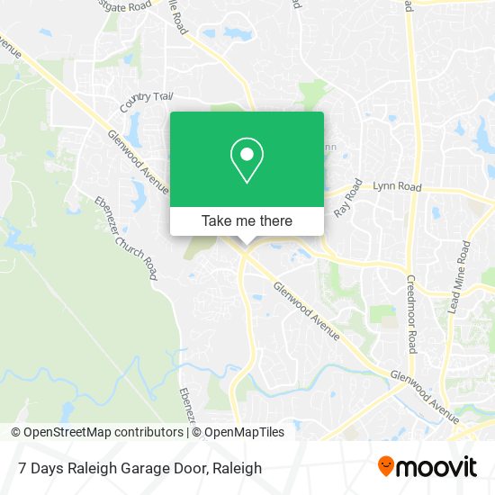 Mapa de 7 Days Raleigh Garage Door