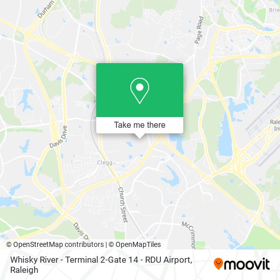 Whisky River - Terminal 2-Gate 14 - RDU Airport map