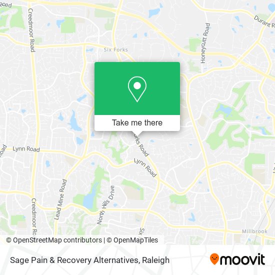 Sage Pain & Recovery Alternatives map