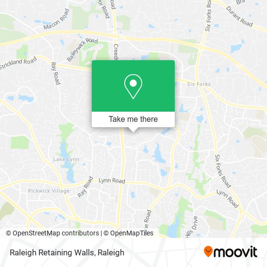 Raleigh Retaining Walls map