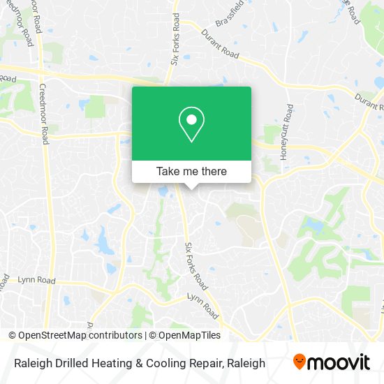 Raleigh Drilled Heating & Cooling Repair map