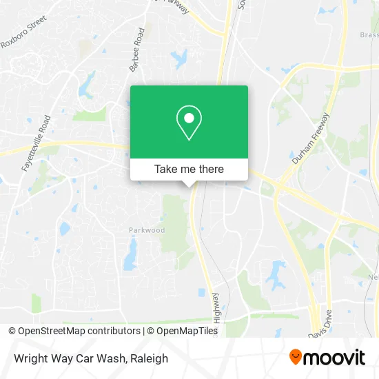Wright Way Car Wash map