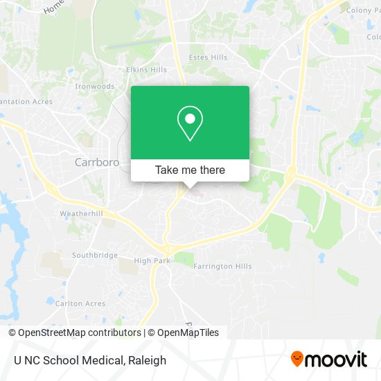 U NC School Medical map