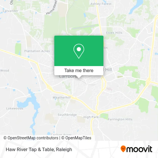 Haw River Tap & Table map