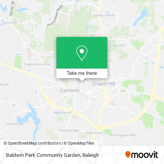 Baldwin Park Community Garden map