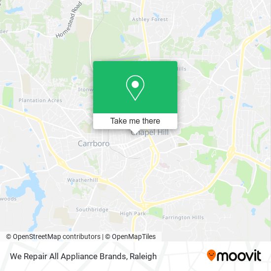 We Repair All Appliance Brands map