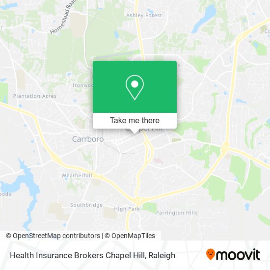 Health Insurance Brokers Chapel Hill map