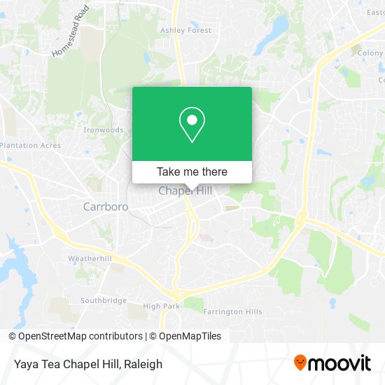 Yaya Tea Chapel Hill map