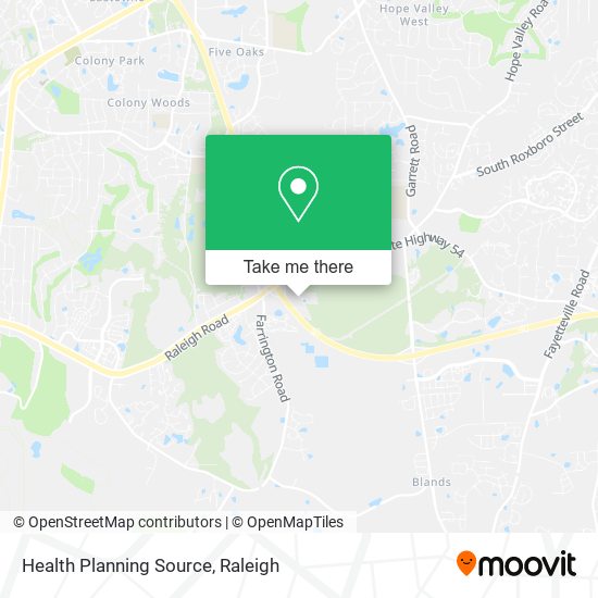 Health Planning Source map