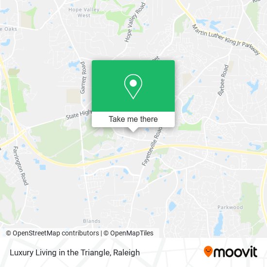 Luxury Living in the Triangle map