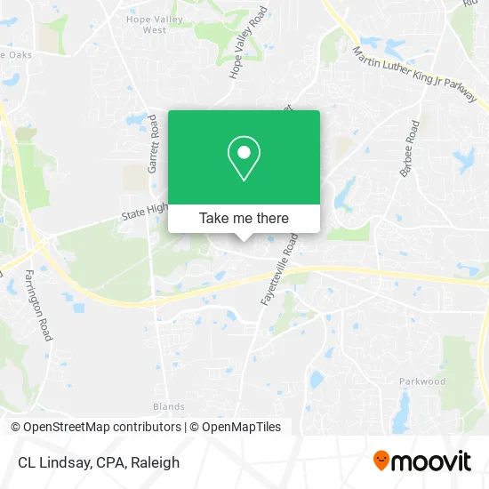 CL Lindsay, CPA map