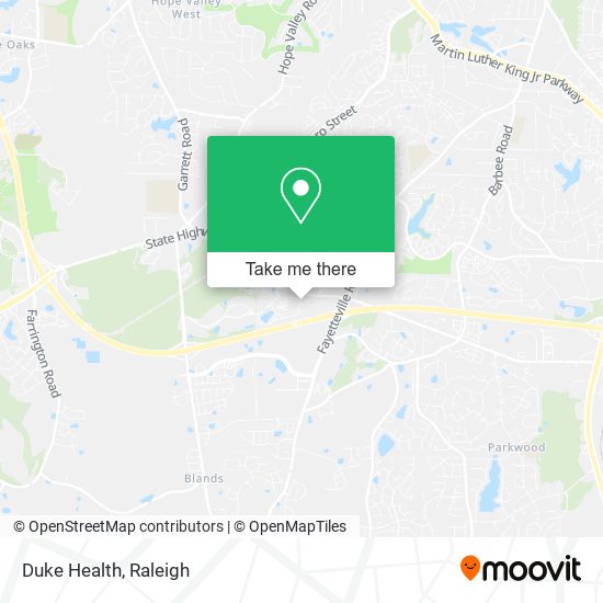 Duke Health map