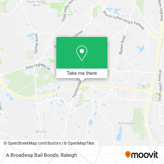 A Broadway Bail Bonds map