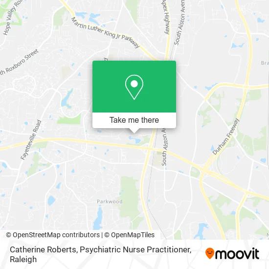 Catherine Roberts, Psychiatric Nurse Practitioner map