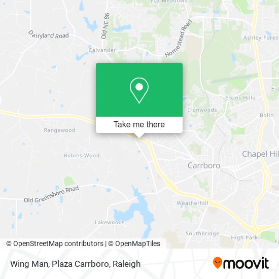 Wing Man, Plaza Carrboro map