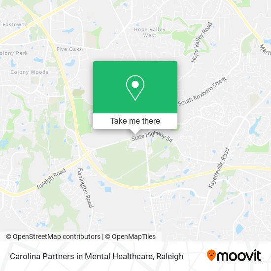 Carolina Partners in Mental Healthcare map