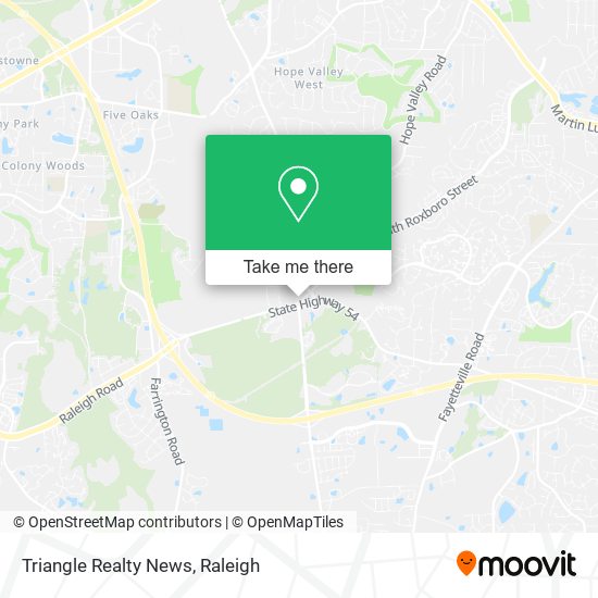 Triangle Realty News map