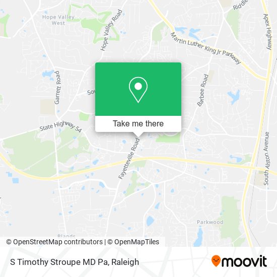 Mapa de S Timothy Stroupe MD Pa