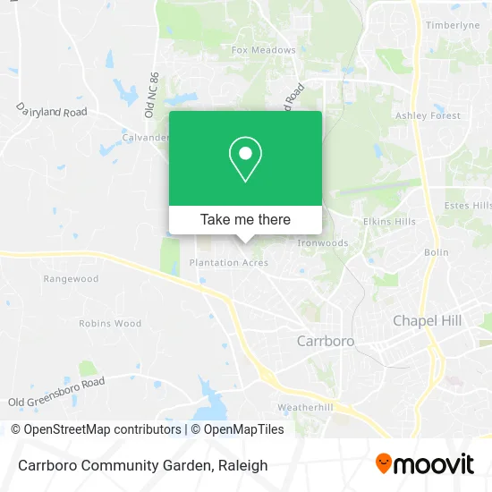 Carrboro Community Garden map