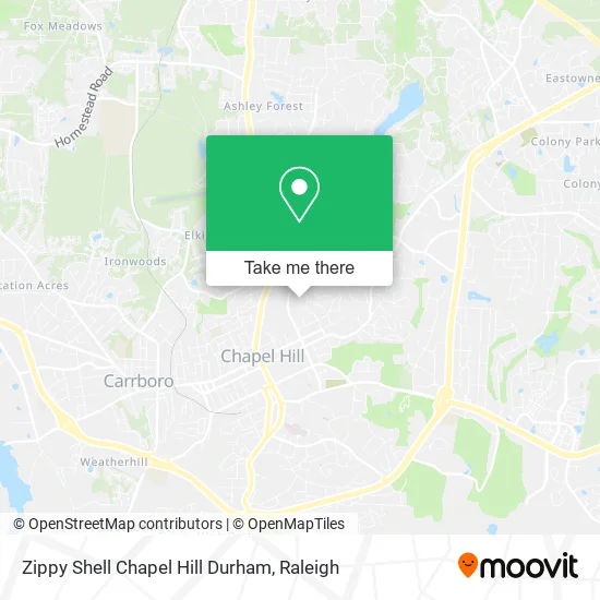 Zippy Shell Chapel Hill Durham map