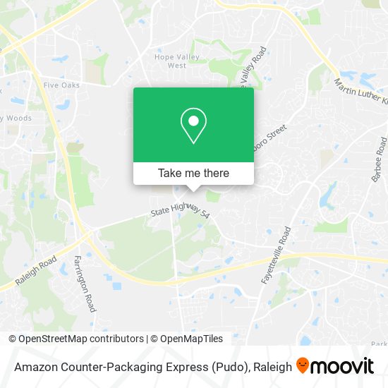 Amazon Counter-Packaging Express (Pudo) map