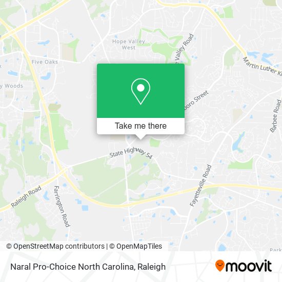 Naral Pro-Choice North Carolina map