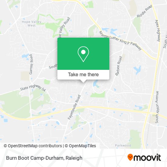 Mapa de Burn Boot Camp-Durham