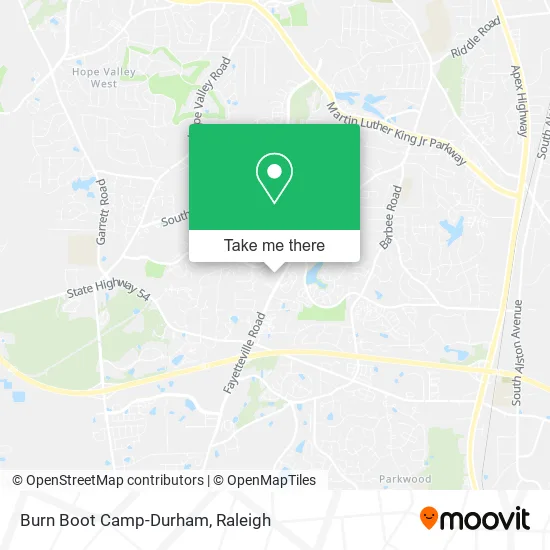 Burn Boot Camp-Durham map