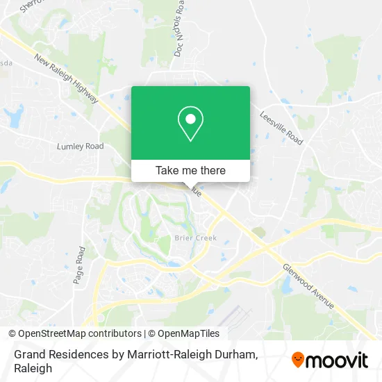 Grand Residences by Marriott-Raleigh Durham map