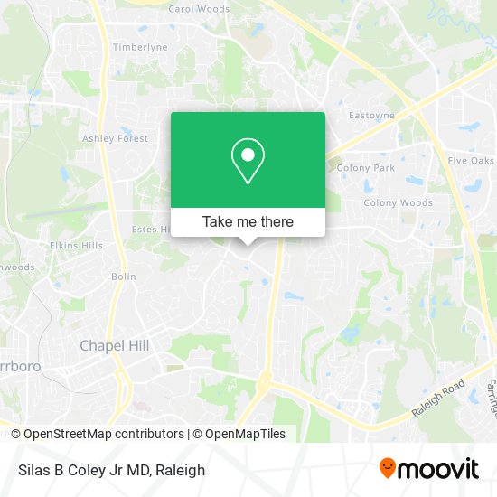 Silas B Coley Jr MD map