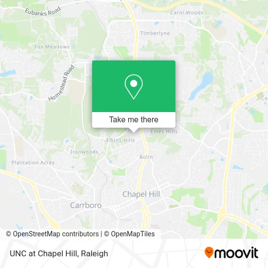 UNC at Chapel Hill map