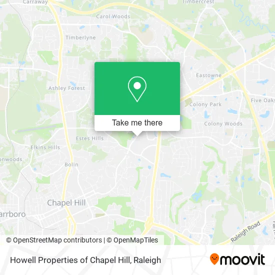 Howell Properties of Chapel Hill map