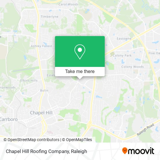 Chapel Hill Roofing Company map