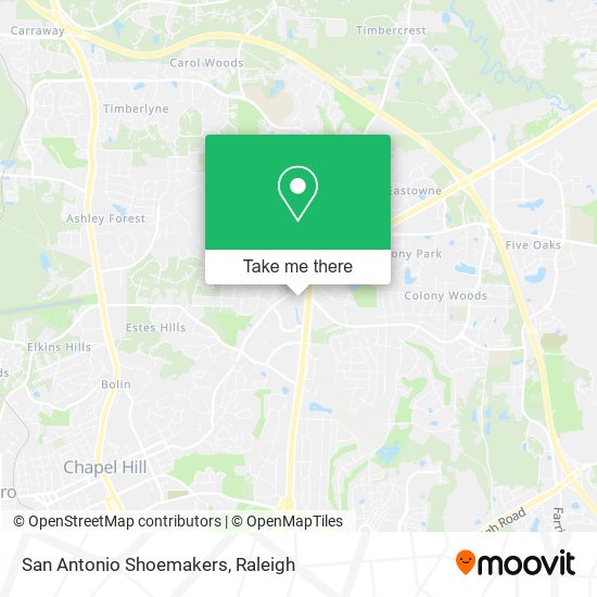 Mapa de San Antonio Shoemakers