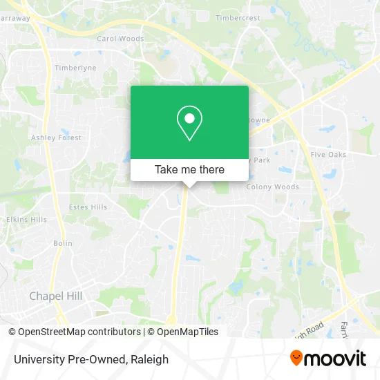 University Pre-Owned map