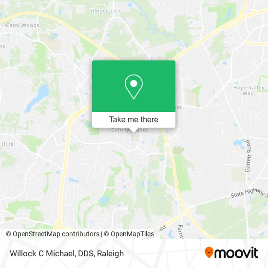Willock C Michael, DDS map