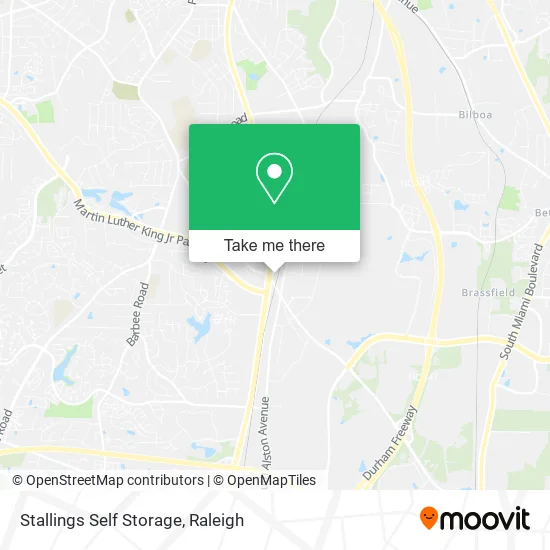 Stallings Self Storage map