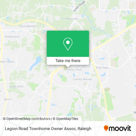 Mapa de Legion Road Townhome Owner Assoc
