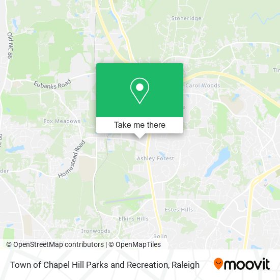 Town of Chapel Hill Parks and Recreation map
