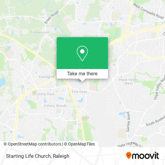 Starting Life Church map