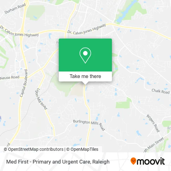 Med First - Primary and Urgent Care map