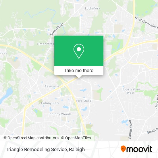 Triangle Remodeling Service map