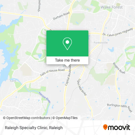 Raleigh Specialty Clinic map