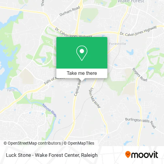 Luck Stone - Wake Forest Center map